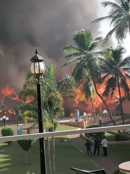Incendie à l'hôtel du Golf à Cocody à Abidjan